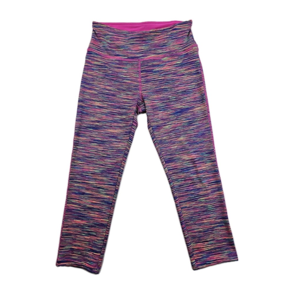 Vogo Athletica Womens S Colorful Space Dye Hatch Capri Yoga Pants Stretch Pocket